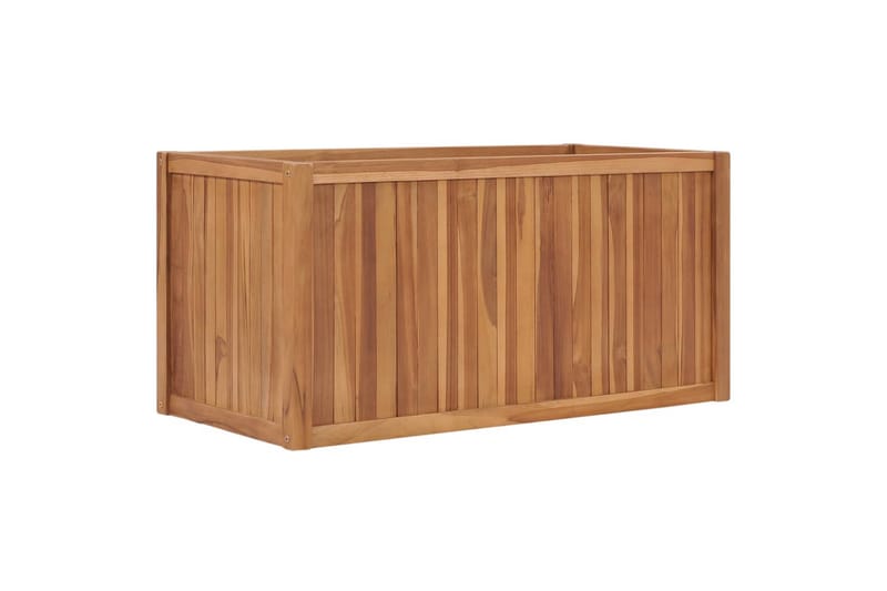 Korotettu kukkalaatikko 100x50x50 cm täysi tiikki - Puutarhakalusteet - Tarvikkeet ulos - Muut puutarhatarvikkeet - Ruukut ulkokäyttöön