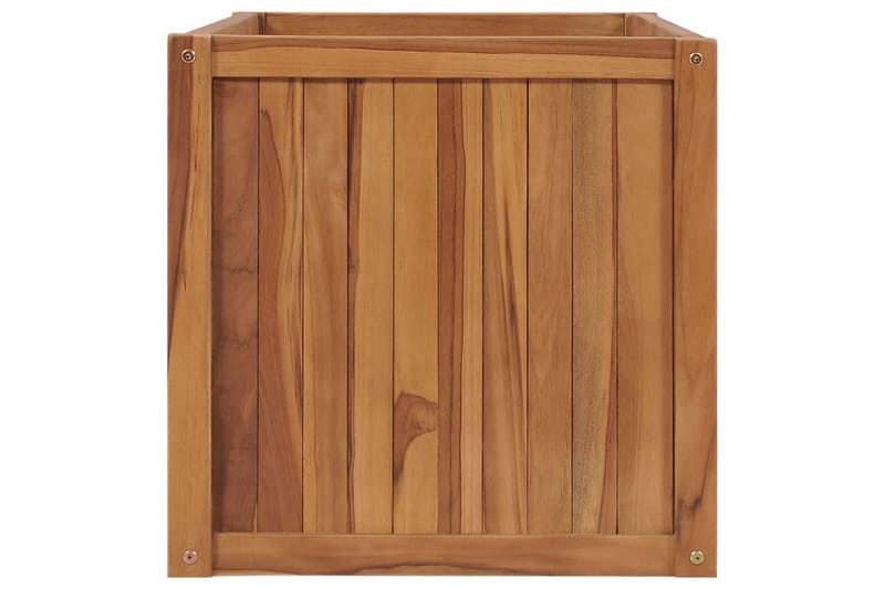 Korotettu kukkalaatikko 100x50x50 cm täysi tiikki - Puutarhakalusteet - Tarvikkeet ulos - Muut puutarhatarvikkeet - Ruukut ulkokäyttöön
