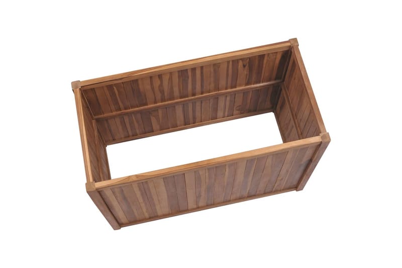 Korotettu kukkalaatikko 100x50x50 cm täysi tiikki - Puutarhakalusteet - Tarvikkeet ulos - Muut puutarhatarvikkeet - Ruukut ulkokäyttöön