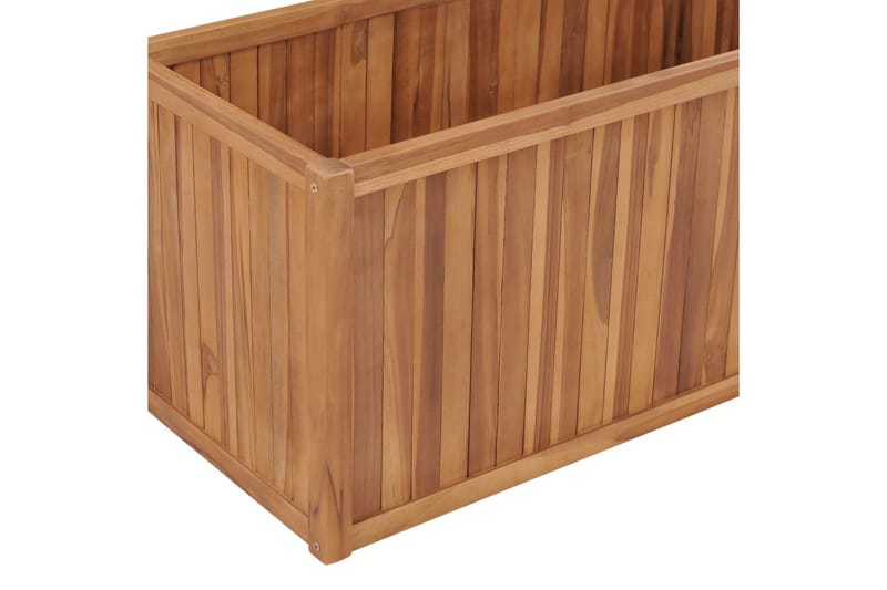 Korotettu kukkalaatikko 100x50x50 cm täysi tiikki - Puutarhakalusteet - Tarvikkeet ulos - Muut puutarhatarvikkeet - Ruukut ulkokäyttöön