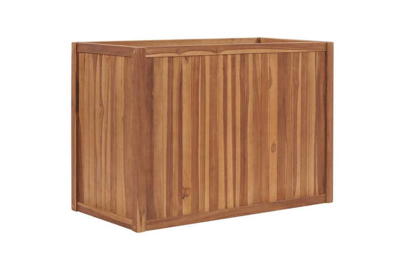 Korotettu kukkalaatikko 100x50x70 cm täysi tiikki - Puutarhakalusteet - Tarvikkeet ulos - Muut puutarhatarvikkeet - Ruukut ulkokäyttöön