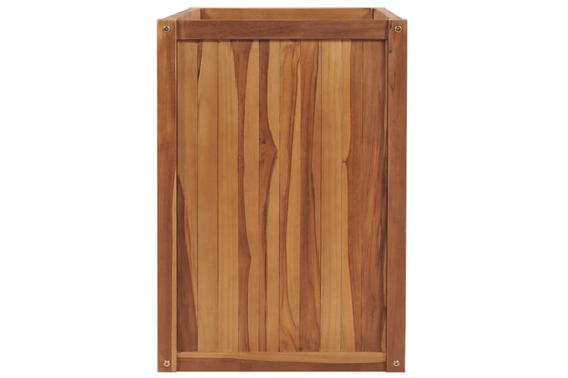Korotettu kukkalaatikko 100x50x70 cm täysi tiikki - Puutarhakalusteet - Tarvikkeet ulos - Muut puutarhatarvikkeet - Ruukut ulkokäyttöön