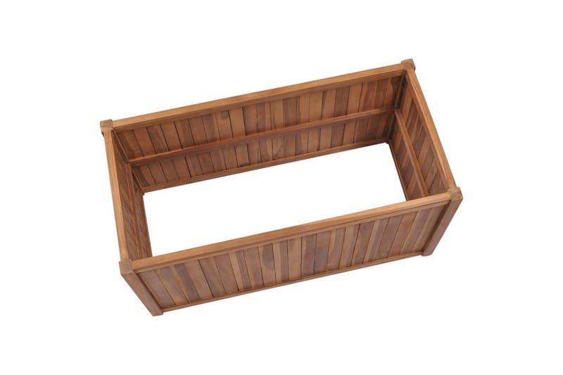 Korotettu kukkalaatikko 100x50x70 cm täysi tiikki - Puutarhakalusteet - Tarvikkeet ulos - Muut puutarhatarvikkeet - Ruukut ulkokäyttöön