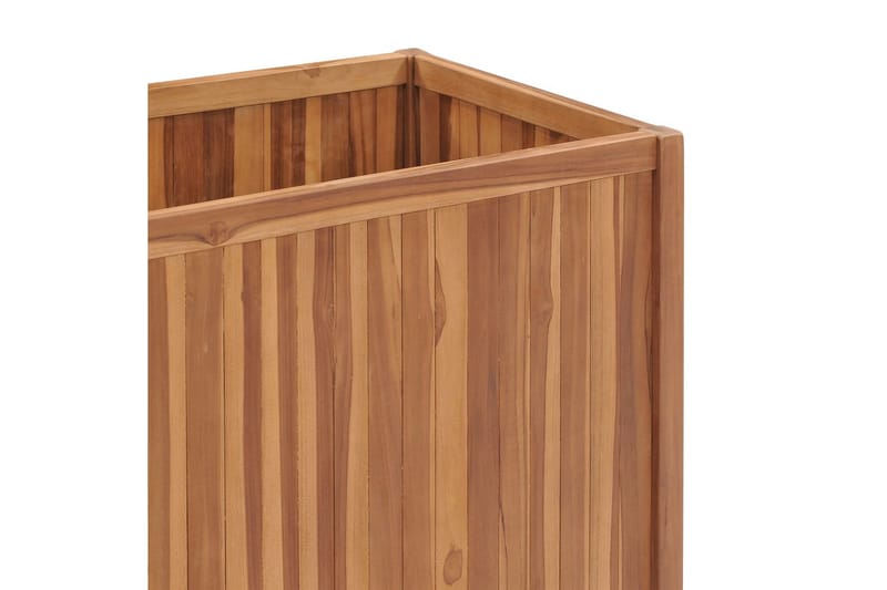 Korotettu kukkalaatikko 100x50x70 cm täysi tiikki - Puutarhakalusteet - Tarvikkeet ulos - Muut puutarhatarvikkeet - Ruukut ulkokäyttöön
