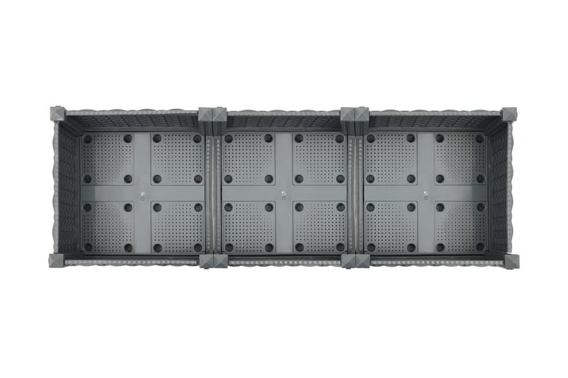 Korotettu kukkalaatikko 120x40x23 cm polypropeeni - Harmaa - Puutarhakalusteet - Tarvikkeet ulos - Muut puutarhatarvikkeet - Ruukut ulkokäyttöön