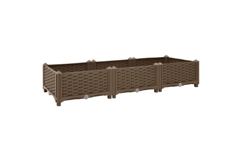 Korotettu kukkalaatikko 120x40x23 cm polypropeeni - Ruskea - Puutarhakalusteet - Tarvikkeet ulos - Muut puutarhatarvikkeet - Ruukut ulkokäyttöön