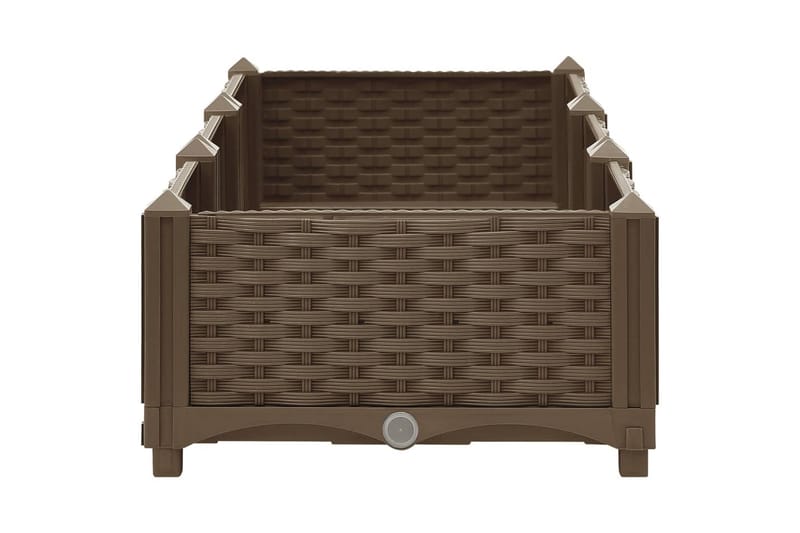 Korotettu kukkalaatikko 120x40x23 cm polypropeeni - Ruskea - Puutarhakalusteet - Tarvikkeet ulos - Muut puutarhatarvikkeet - Ruukut ulkokäyttöön