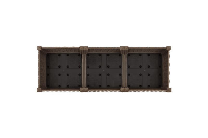Korotettu kukkalaatikko 120x40x23 cm polypropeeni - Ruskea - Puutarhakalusteet - Tarvikkeet ulos - Muut puutarhatarvikkeet - Ruukut ulkokäyttöön