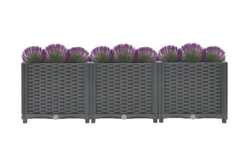 Korotettu kukkalaatikko 120x40x38 cm polypropeeni - Harmaa - Puutarhakalusteet - Tarvikkeet ulos - Muut puutarhatarvikkeet - Ruukut ulkokäyttöön