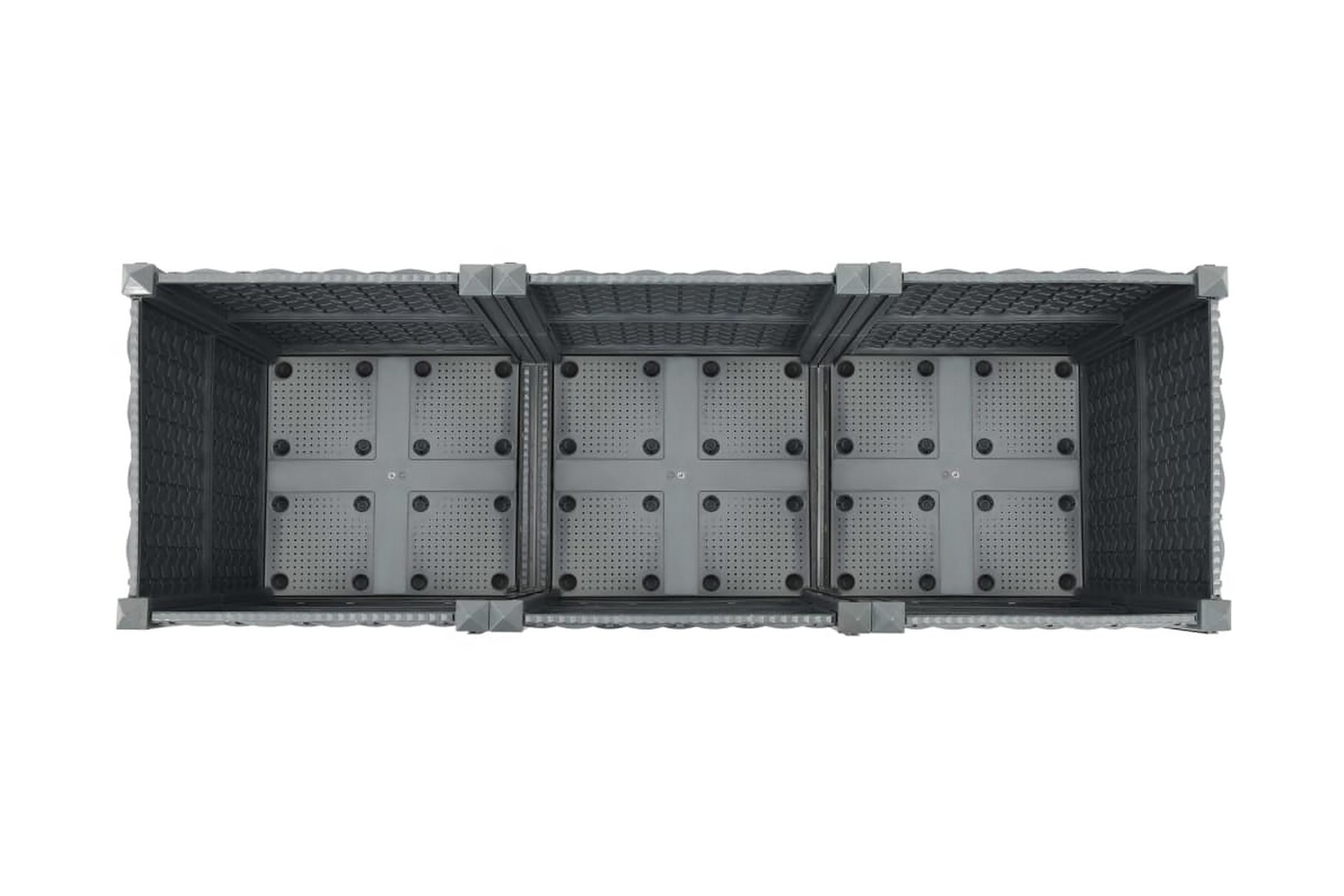 Korotettu kukkalaatikko 120x40x38 cm polypropeeni - Harmaa - Puutarhakalusteet - Tarvikkeet ulos - Muut puutarhatarvikkeet - Ruukut ulkokäyttöön
