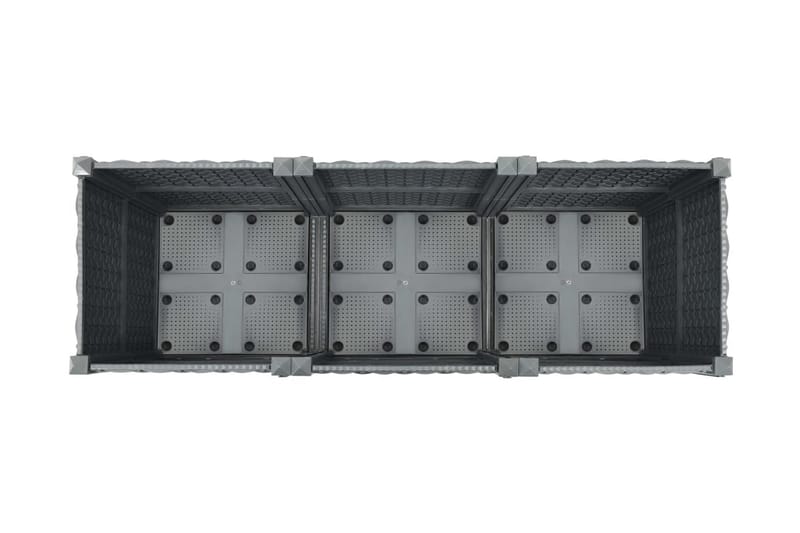 Korotettu kukkalaatikko 120x40x38 cm polypropeeni - Harmaa - Puutarhakalusteet - Tarvikkeet ulos - Muut puutarhatarvikkeet - Ruukut ulkokäyttöön