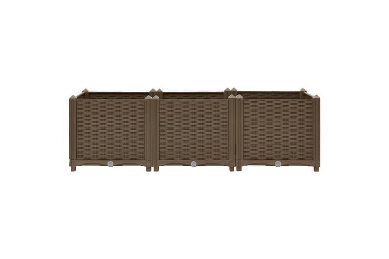 Korotettu kukkalaatikko 120x40x38 cm polypropeeni - Ruskea - Puutarhakalusteet - Tarvikkeet ulos - Muut puutarhatarvikkeet - Ruukut ulkokäyttöön
