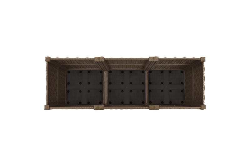 Korotettu kukkalaatikko 120x40x38 cm polypropeeni - Ruskea - Puutarhakalusteet - Tarvikkeet ulos - Muut puutarhatarvikkeet - Ruukut ulkokäyttöön