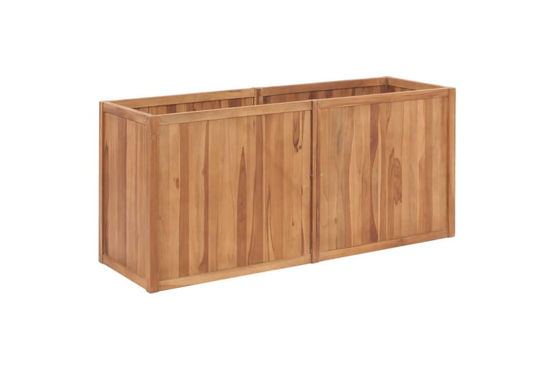 Korotettu kukkalaatikko 150x50x70 cm täysi tiikki - Ruskea - Puutarhakalusteet - Tarvikkeet ulos - Muut puutarhatarvikkeet - Ruukut ulkokäyttöön