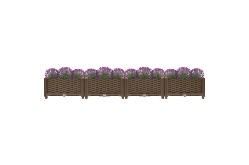 Korotettu kukkalaatikko 160x40x23 cm polypropeeni - Ruskea - Puutarhakalusteet - Tarvikkeet ulos - Muut puutarhatarvikkeet - Ruukut ulkokäyttöön