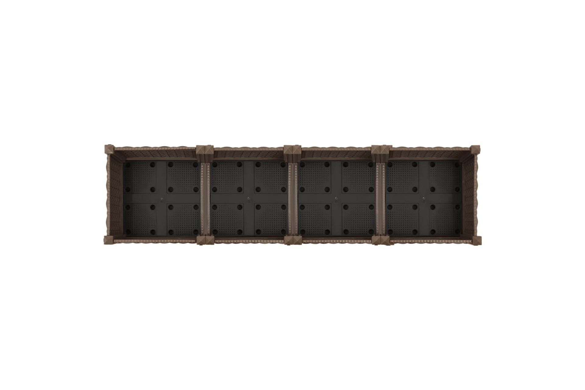 Korotettu kukkalaatikko 160x40x23 cm polypropeeni - Ruskea - Puutarhakalusteet - Tarvikkeet ulos - Muut puutarhatarvikkeet - Ruukut ulkokäyttöön