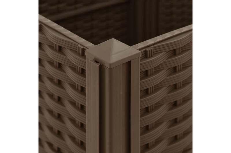 Korotettu kukkalaatikko 160x40x38 cm polypropeeni - Ruskea - Puutarhakalusteet - Tarvikkeet ulos - Muut puutarhatarvikkeet - Ruukut ulkokäyttöön