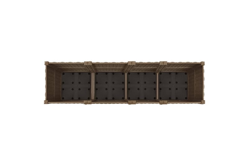 Korotettu kukkalaatikko 160x40x38 cm polypropeeni - Ruskea - Puutarhakalusteet - Tarvikkeet ulos - Muut puutarhatarvikkeet - Ruukut ulkokäyttöön