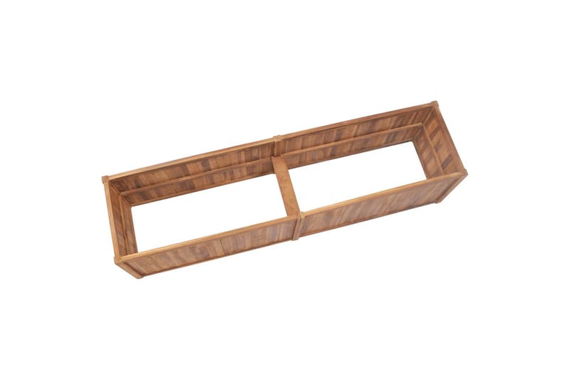 Korotettu kukkalaatikko 200x50x50 cm täysi tiikki - Ruskea - Puutarhakalusteet - Tarvikkeet ulos - Muut puutarhatarvikkeet - Ruukut ulkokäyttöön