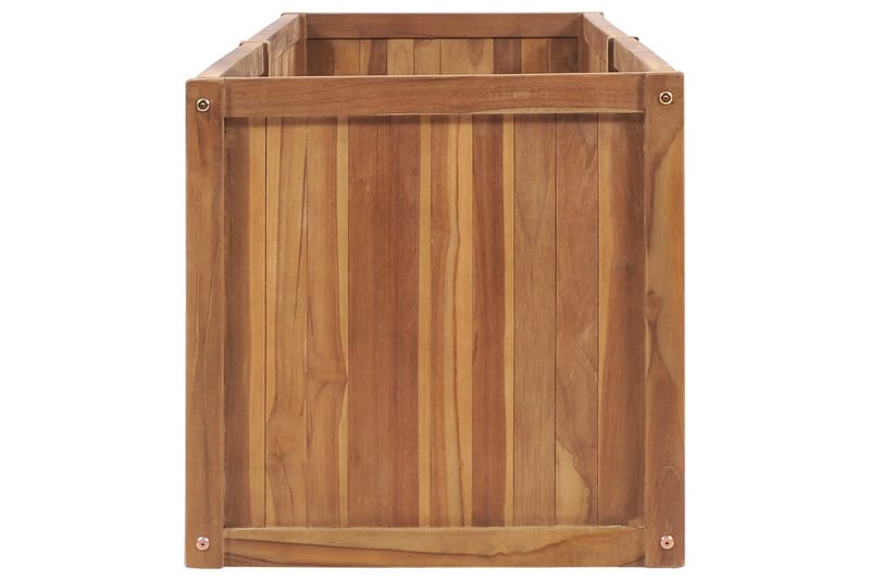 Korotettu kukkalaatikko 200x50x50 cm täysi tiikki - Ruskea - Puutarhakalusteet - Tarvikkeet ulos - Muut puutarhatarvikkeet - Ruukut ulkokäyttöön