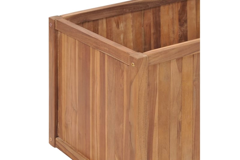 Korotettu kukkalaatikko 200x50x50 cm täysi tiikki - Ruskea - Puutarhakalusteet - Tarvikkeet ulos - Muut puutarhatarvikkeet - Ruukut ulkokäyttöön