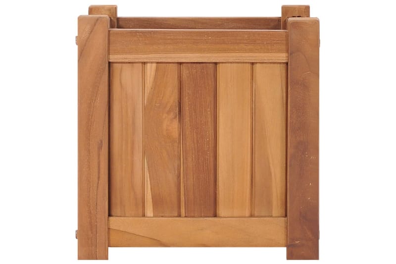 Korotettu kukkalaatikko 30x30x30 cm täysi tiikki - Puutarhakalusteet - Tarvikkeet ulos - Muut puutarhatarvikkeet - Ruukut ulkokäyttöön