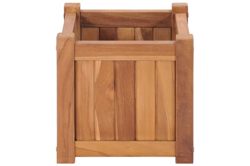 Korotettu kukkalaatikko 30x30x30 cm täysi tiikki - Puutarhakalusteet - Tarvikkeet ulos - Muut puutarhatarvikkeet - Ruukut ulkokäyttöön