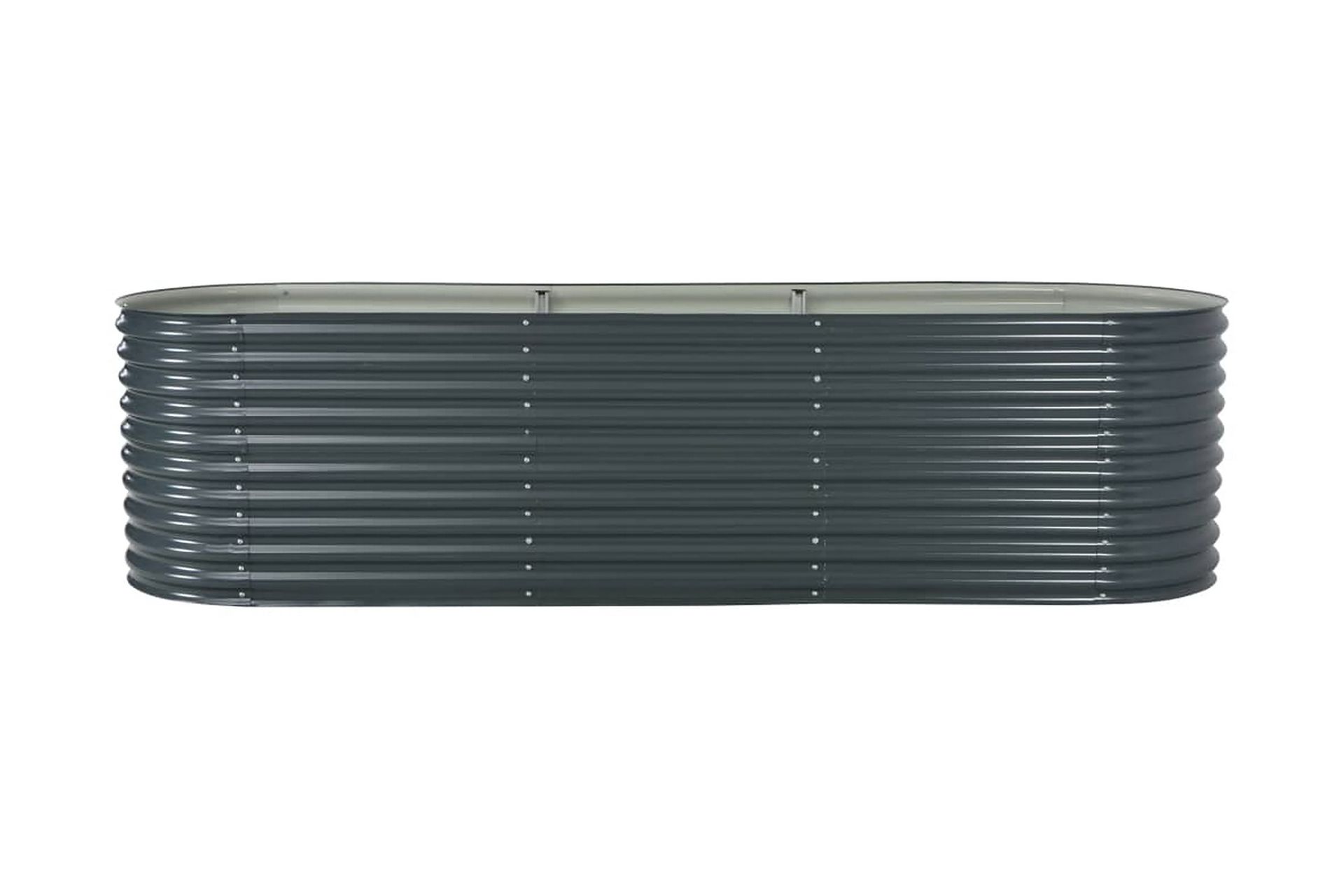 Korotettu kukkalaatikko 320x80x81 cm galvanoitu teräs harmaa - Harmaa - Puutarhakalusteet - Tarvikkeet ulos - Muut puutarhatarvikkeet - Ruukut ulkokäyttöön
