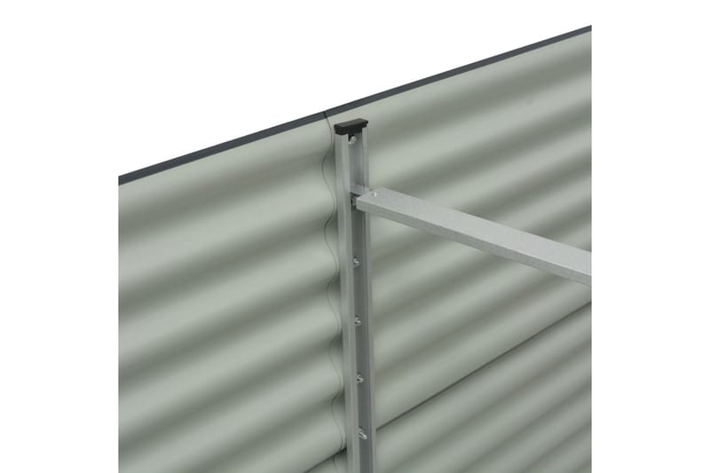 Korotettu kukkalaatikko 320x80x81 cm galvanoitu teräs harmaa - Harmaa - Puutarhakalusteet - Tarvikkeet ulos - Muut puutarhatarvikkeet - Ruukut ulkokäyttöön
