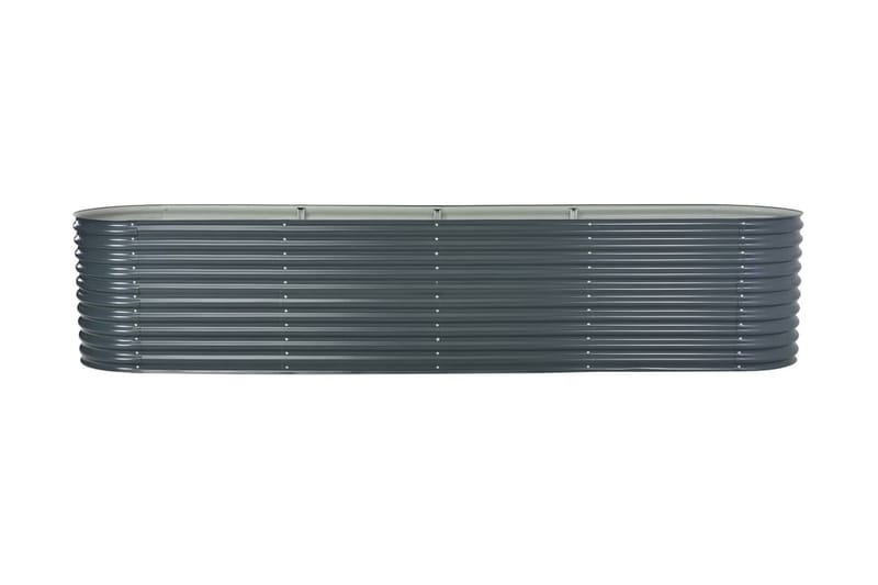 Korotettu kukkalaatikko 400x80x81 cm galvanoitu teräs harmaa - Harmaa - Puutarhakalusteet - Tarvikkeet ulos - Muut puutarhatarvikkeet - Ruukut ulkokäyttöön