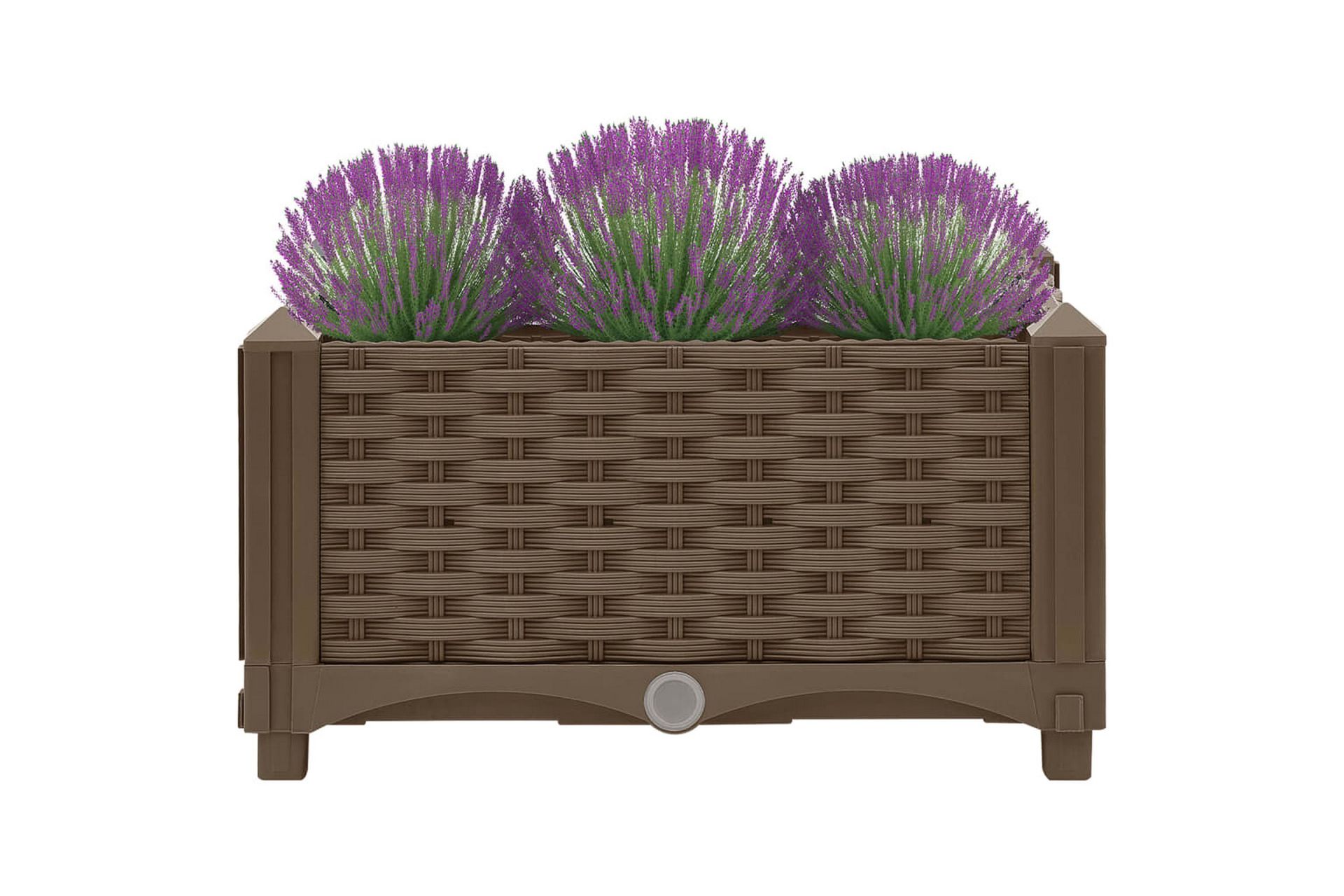 Korotettu kukkalaatikko 40x40x23 cm polypropeeni - Ruskea - Puutarhakalusteet - Tarvikkeet ulos - Muut puutarhatarvikkeet - Ruukut ulkokäyttöön