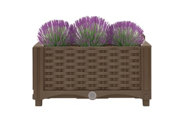 Korotettu kukkalaatikko 40x40x23 cm polypropeeni - Ruskea - Puutarhakalusteet - Tarvikkeet ulos - Muut puutarhatarvikkeet - Ruukut ulkokäyttöön