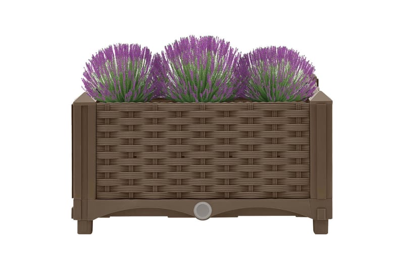 Korotettu kukkalaatikko 40x40x23 cm polypropeeni - Ruskea - Puutarhakalusteet - Tarvikkeet ulos - Muut puutarhatarvikkeet - Ruukut ulkokäyttöön