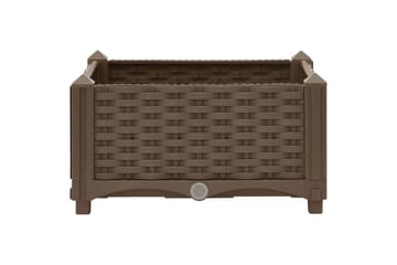 Korotettu kukkalaatikko 40x40x23 cm polypropeeni - Ruskea - Puutarhakalusteet - Tarvikkeet ulos - Muut puutarhatarvikkeet - Ruukut ulkokäyttöön