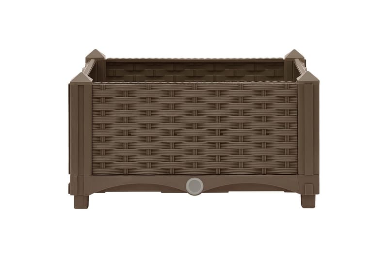 Korotettu kukkalaatikko 40x40x23 cm polypropeeni - Ruskea - Puutarhakalusteet - Tarvikkeet ulos - Muut puutarhatarvikkeet - Ruukut ulkokäyttöön
