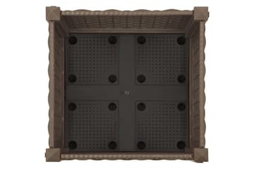 Korotettu kukkalaatikko 40x40x23 cm polypropeeni - Ruskea - Puutarhakalusteet - Tarvikkeet ulos - Muut puutarhatarvikkeet - Ruukut ulkokäyttöön