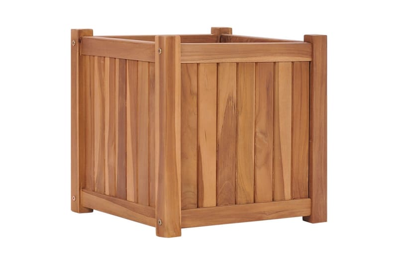 Korotettu kukkalaatikko 40x40x40 cm täysi tiikki - Puutarhakalusteet - Tarvikkeet ulos - Muut puutarhatarvikkeet - Ruukut ulkokäyttöön