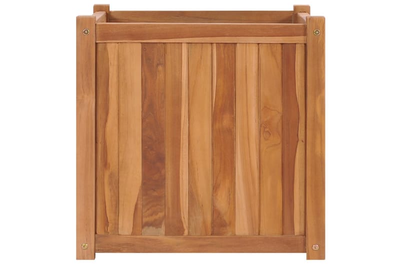 Korotettu kukkalaatikko 50x50x50 cm täysi tiikki - Puutarhakalusteet - Tarvikkeet ulos - Muut puutarhatarvikkeet - Ruukut ulkokäyttöön