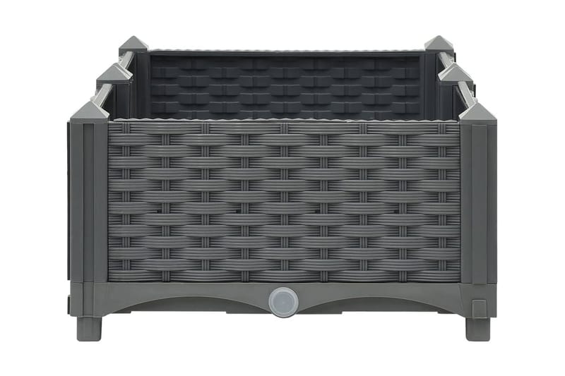 Korotettu kukkalaatikko 80x40x23 cm polypropeeni - Harmaa - Puutarhakalusteet - Tarvikkeet ulos - Muut puutarhatarvikkeet - Ruukut ulkokäyttöön