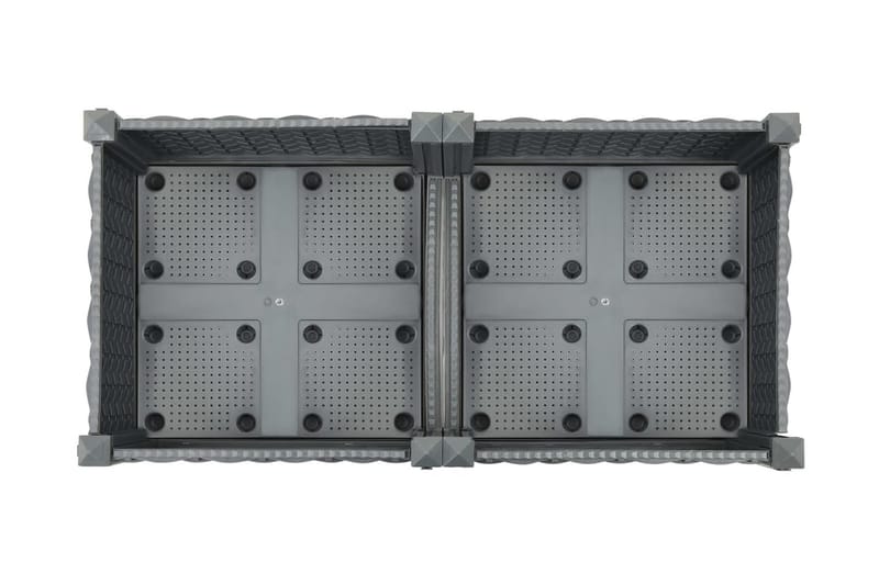 Korotettu kukkalaatikko 80x40x23 cm polypropeeni - Harmaa - Puutarhakalusteet - Tarvikkeet ulos - Muut puutarhatarvikkeet - Ruukut ulkokäyttöön