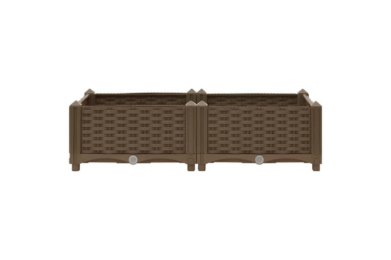 Korotettu kukkalaatikko 80x40x23 cm polypropeeni - Ruskea - Puutarhakalusteet - Tarvikkeet ulos - Muut puutarhatarvikkeet - Ruukut ulkokäyttöön
