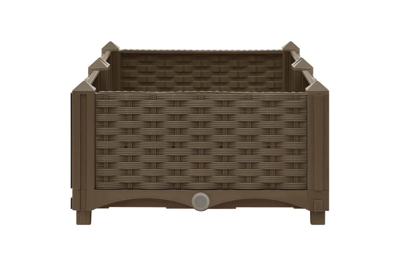Korotettu kukkalaatikko 80x40x23 cm polypropeeni - Ruskea - Puutarhakalusteet - Tarvikkeet ulos - Muut puutarhatarvikkeet - Ruukut ulkokäyttöön