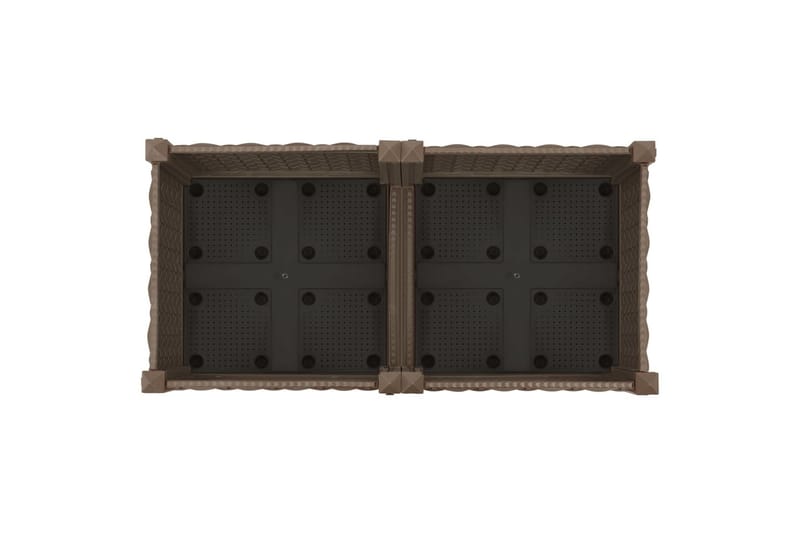 Korotettu kukkalaatikko 80x40x23 cm polypropeeni - Ruskea - Puutarhakalusteet - Tarvikkeet ulos - Muut puutarhatarvikkeet - Ruukut ulkokäyttöön