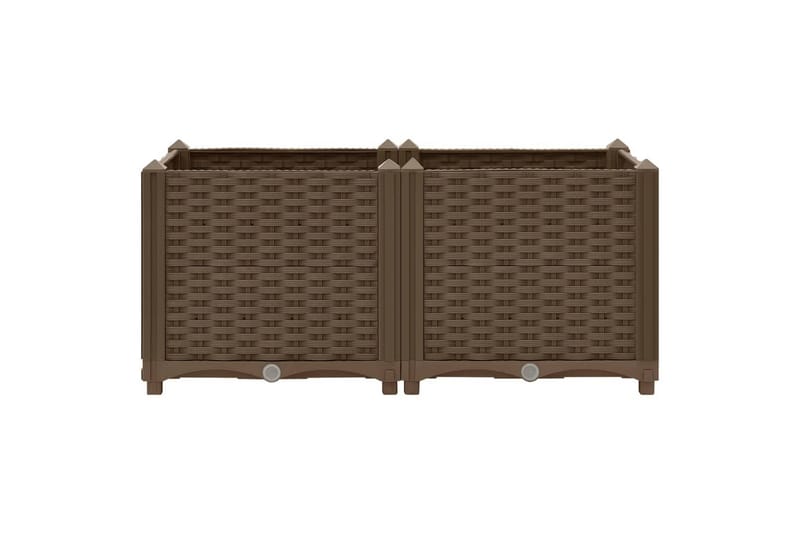 Korotettu kukkalaatikko 80x40x38 cm polypropeeni - Ruskea - Puutarhakalusteet - Tarvikkeet ulos - Muut puutarhatarvikkeet - Ruukut ulkokäyttöön