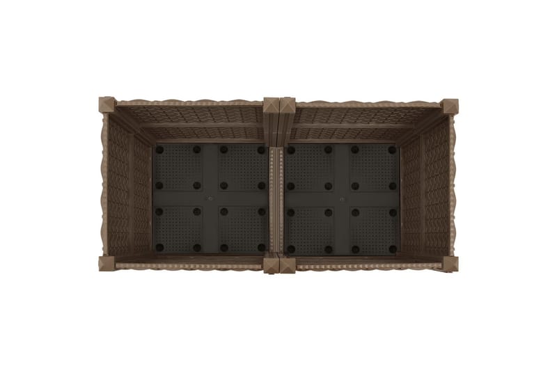 Korotettu kukkalaatikko 80x40x38 cm polypropeeni - Ruskea - Puutarhakalusteet - Tarvikkeet ulos - Muut puutarhatarvikkeet - Ruukut ulkokäyttöön