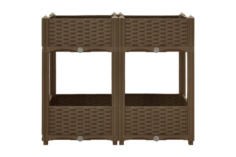 Korotettu kukkalaatikko 80x40x71 cm polypropeeni - Ruskea - Puutarhakalusteet - Tarvikkeet ulos - Muut puutarhatarvikkeet - Ruukut ulkokäyttöön