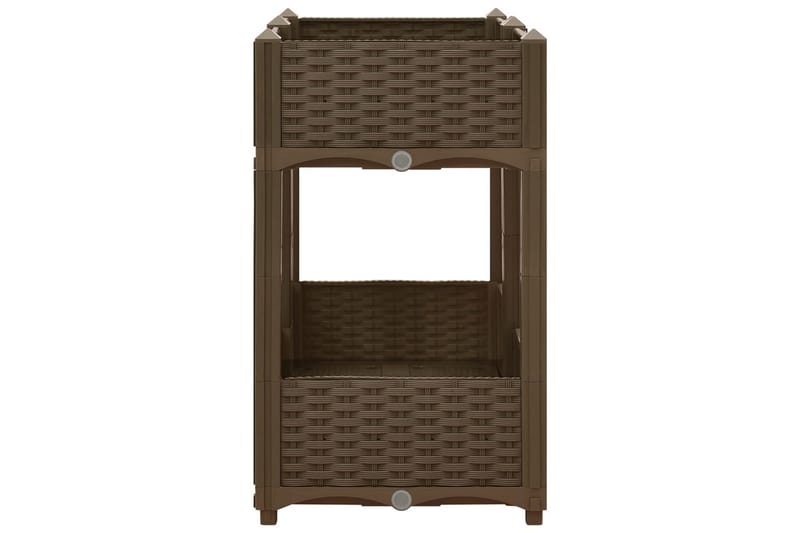 Korotettu kukkalaatikko 80x40x71 cm polypropeeni - Ruskea - Puutarhakalusteet - Tarvikkeet ulos - Muut puutarhatarvikkeet - Ruukut ulkokäyttöön