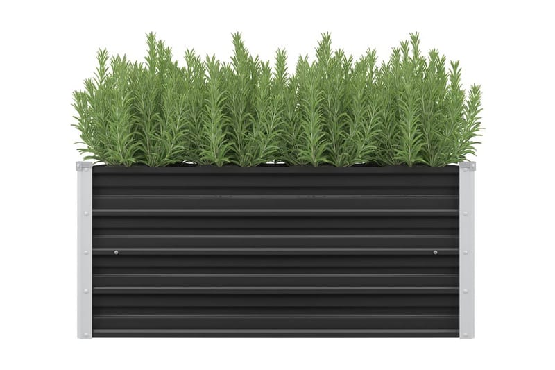 Korotettu kukkalaatikko antrasiitti 100x40x45 cm galv. teräs - Antrasiitti - Puutarhakalusteet - Tarvikkeet ulos - Muut puutarhatarvikkeet - Ruukut ulkokäyttöön