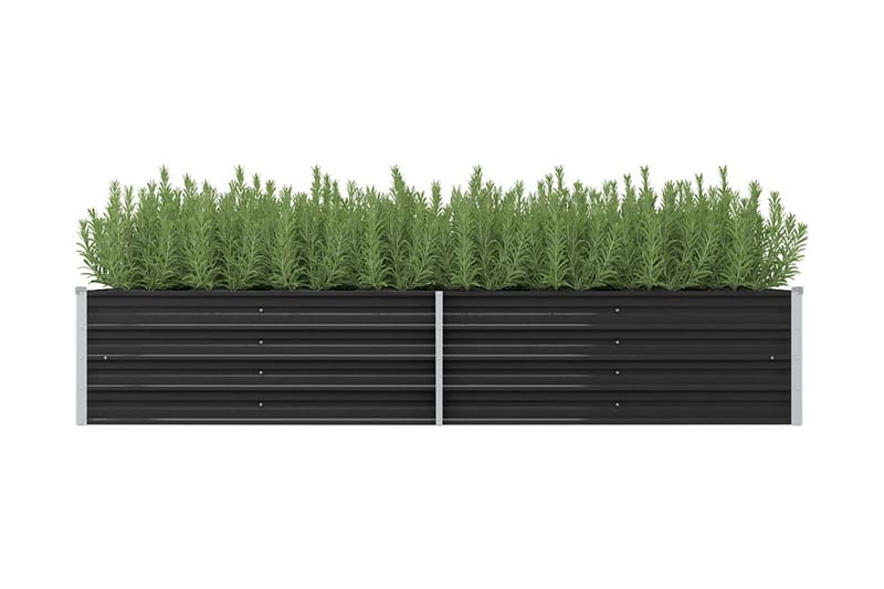 Korotettu kukkalaatikko antrasiitti 240x80x45 cm galv. teräs - Antrasiitti - Puutarhakalusteet - Tarvikkeet ulos - Muut puutarhatarvikkeet - Ruukut ulkokäyttöön