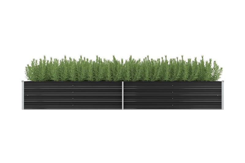 Korotettu kukkalaatikko antrasiitti 320x80x45 cm galv. teräs - Antrasiitti - Puutarhakalusteet - Tarvikkeet ulos - Muut puutarhatarvikkeet - Ruukut ulkokäyttöön
